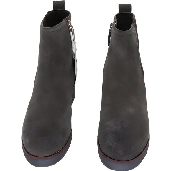 Sanctuary Engage Wedge Ankle Boots Java Brown Side-Zip Platform Women US 10 - Picture 5 of 6